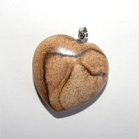 Prívesok - srdce Jaspis obrázkový/ 3 cm